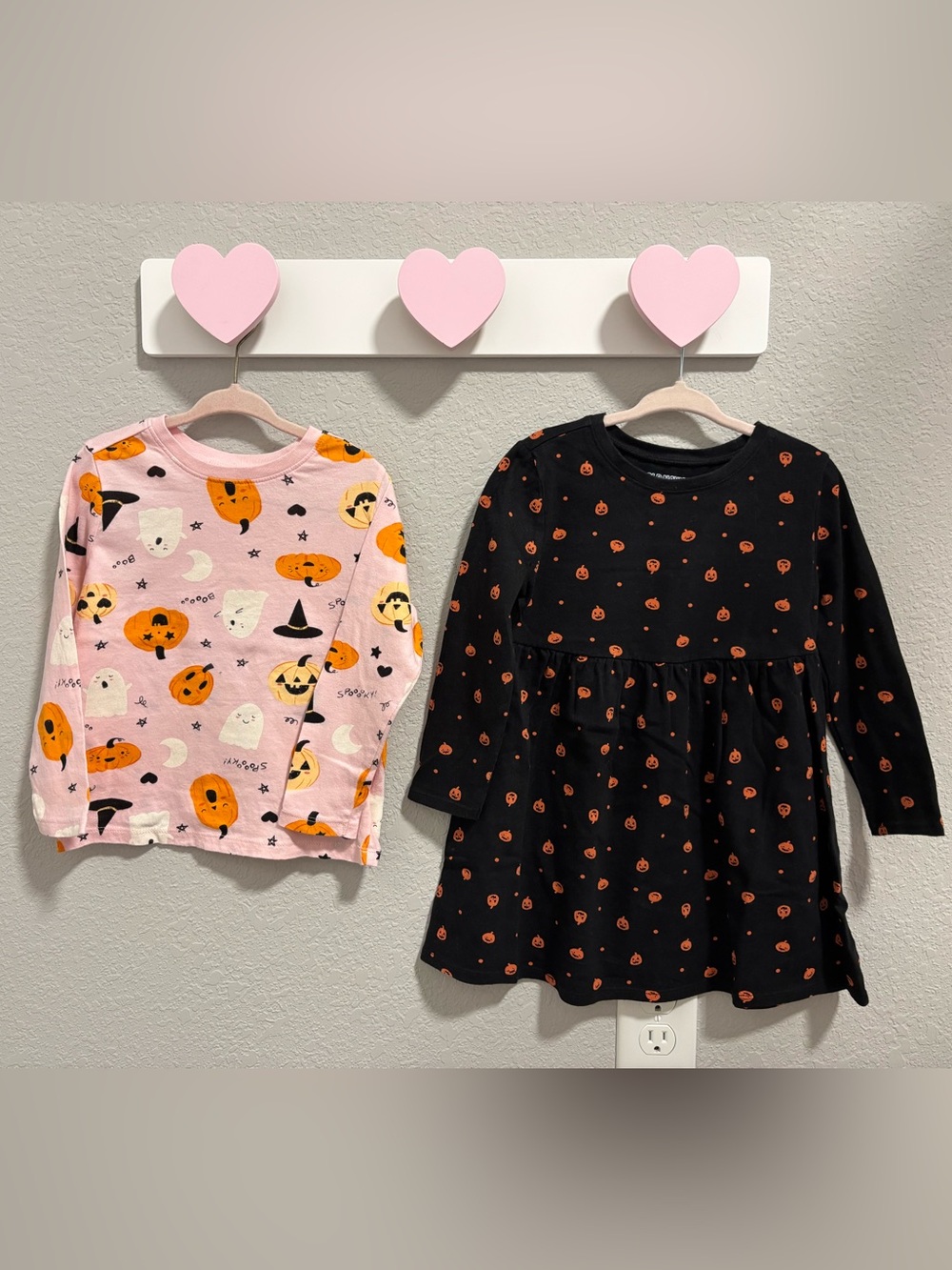 Old Navy Toddler Girl Halloween Long Sleeve T-shirt and Dress Bundle Size 4T